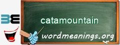 WordMeaning blackboard for catamountain